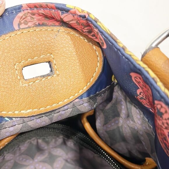 Franco Sarto handbag Navy butterfly print Water resistant Tote Bag Twist Clasp - Picture 12 of 12